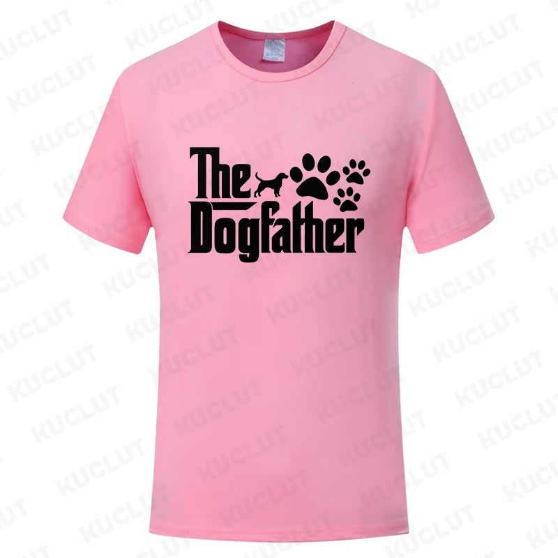 The Dog Father Funny Design T-shirts for Men Dad Dad Fathers Day Tshirts Short Sleeve Clothes Dog Pet Lover Shirts Papa Tops