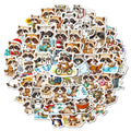 56PCS Cute Little Raccoon Graffiti Sticker Cartoon Animal Funny Meme Decal Kids Toy for Water Cup Stationery Box Luggage