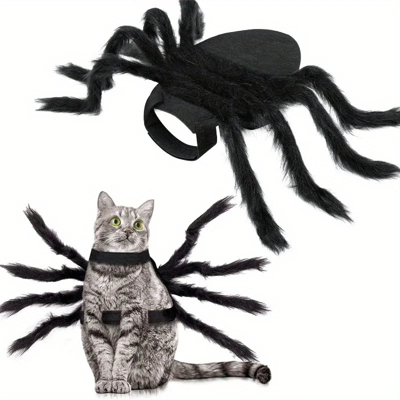 Halloween spider costume, dog and cat costume, role-playing costume, suitable for small dogs and cats, dress up accessories