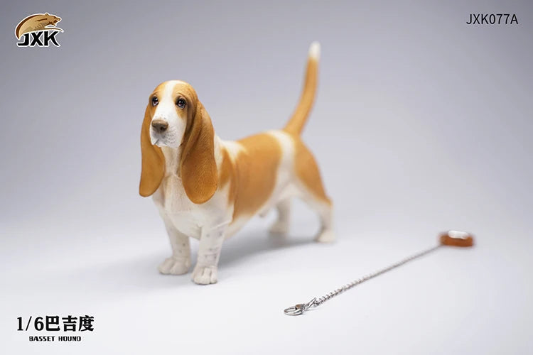 Basset Hound Soldier Figure Scene Accessories