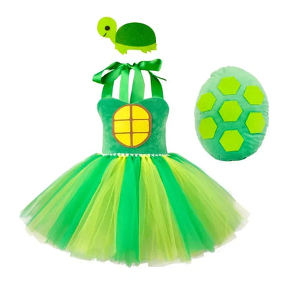 Little Girls Turtles Characters Costume
