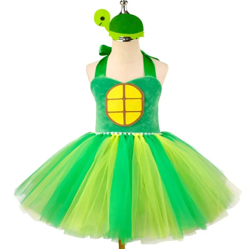 Cosplay Girls Little Turtles Animal Characters Costume Dress Halloween Party Performance Dress Up Costumes Outfits