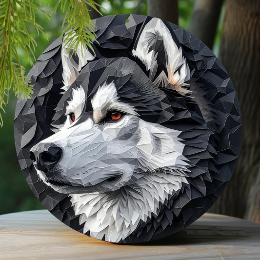 Alaskan Malamute Aluminum Metal Sign