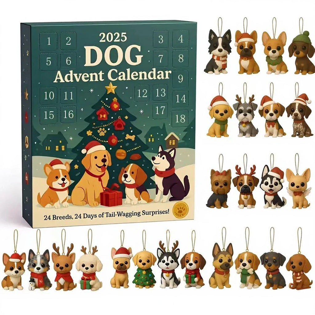 Dog/Dragon/Cat 24 Days Christmas Countdown Calendar Christmas Advent Calendar Xmas Countdown Calendar for Dog Lovers 2D