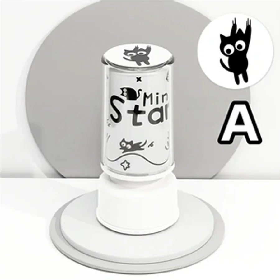 Cute black cat stamp