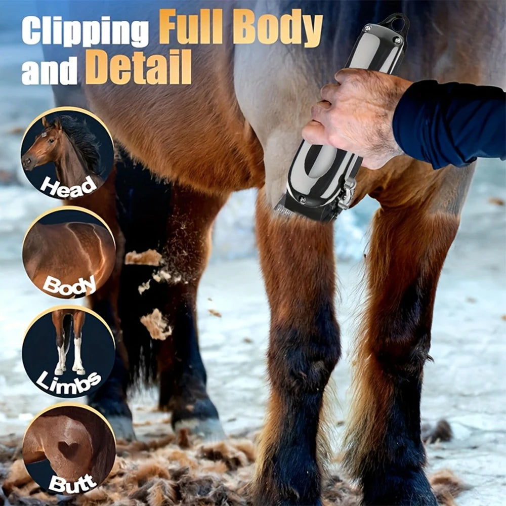 Electric Horse Hair Clipper Cutting Machine Animals Grooming Trimmer Pet Machine Scissors Shearing for Horse Sheep Cat Dog