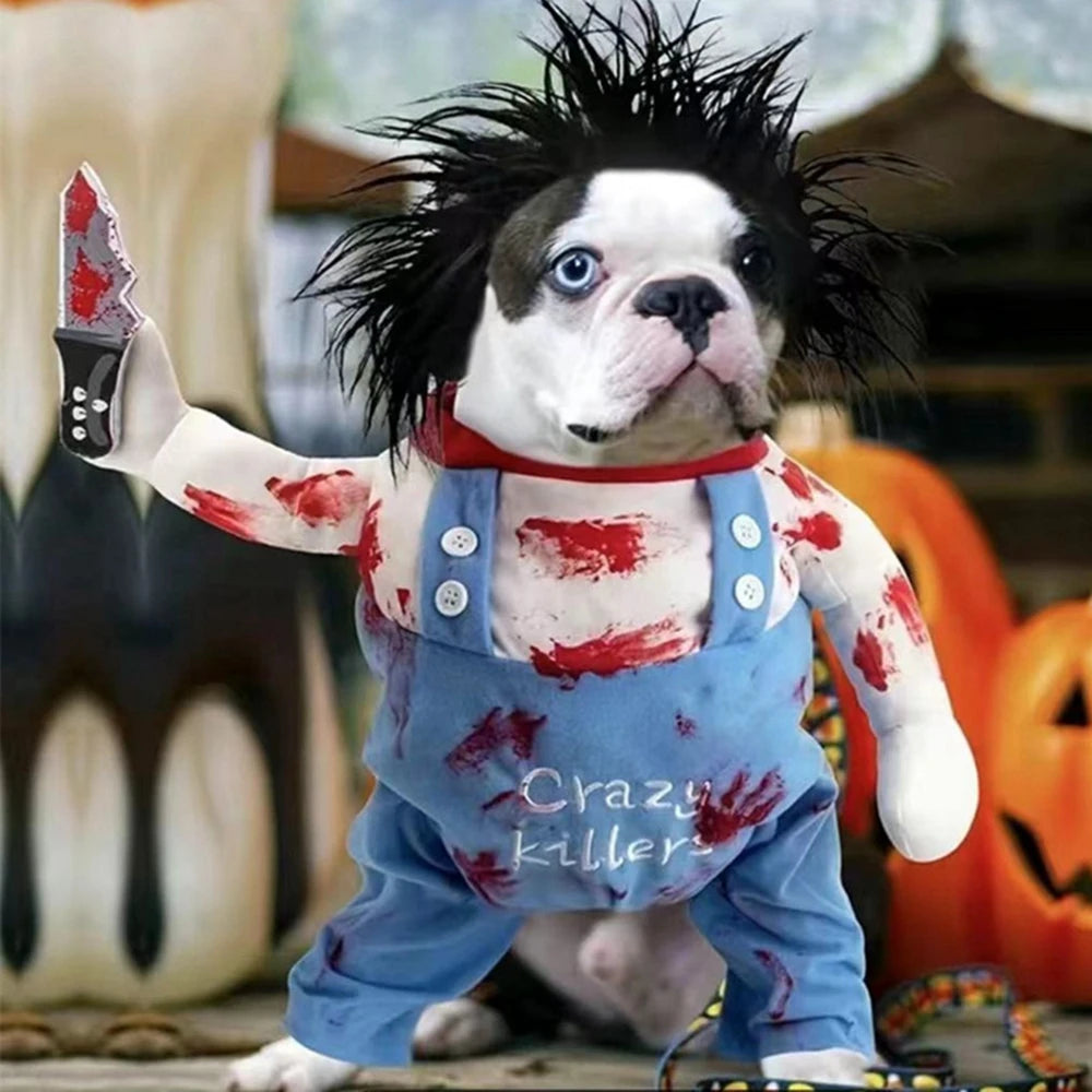 Halloween Dog Clothes Funny Pet Dogs Cosplay Costumes Set Christmas Dog Costume Comical Outfits for Pet Cat Puppy Party Clothing