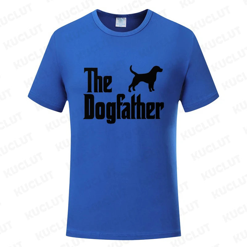 The Dog Father Funny Design T-shirts for Men Dad Dad Fathers Day Tshirts Short Sleeve Clothes Dog Pet Lover Shirts Papa Tops
