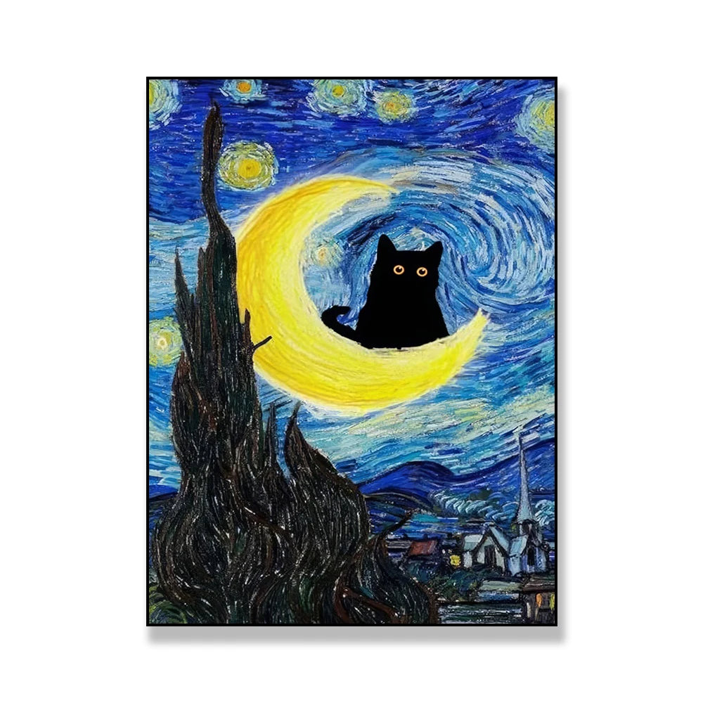 Black Cat Art Posters