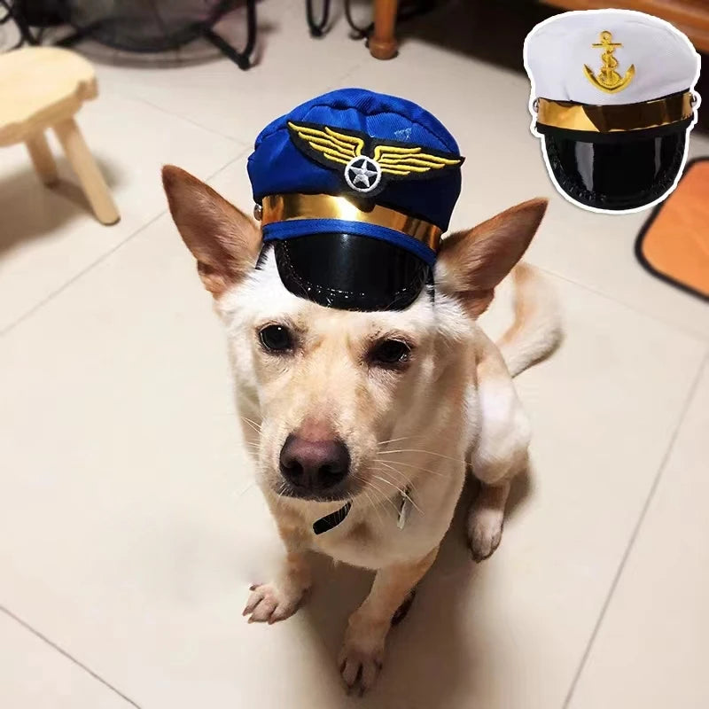 Halloween Pet Cat Dog Cap Funny Pet Product For Photography Cosplay Police Hat Holiday Costume Chihuahua Yorkshire Accessories