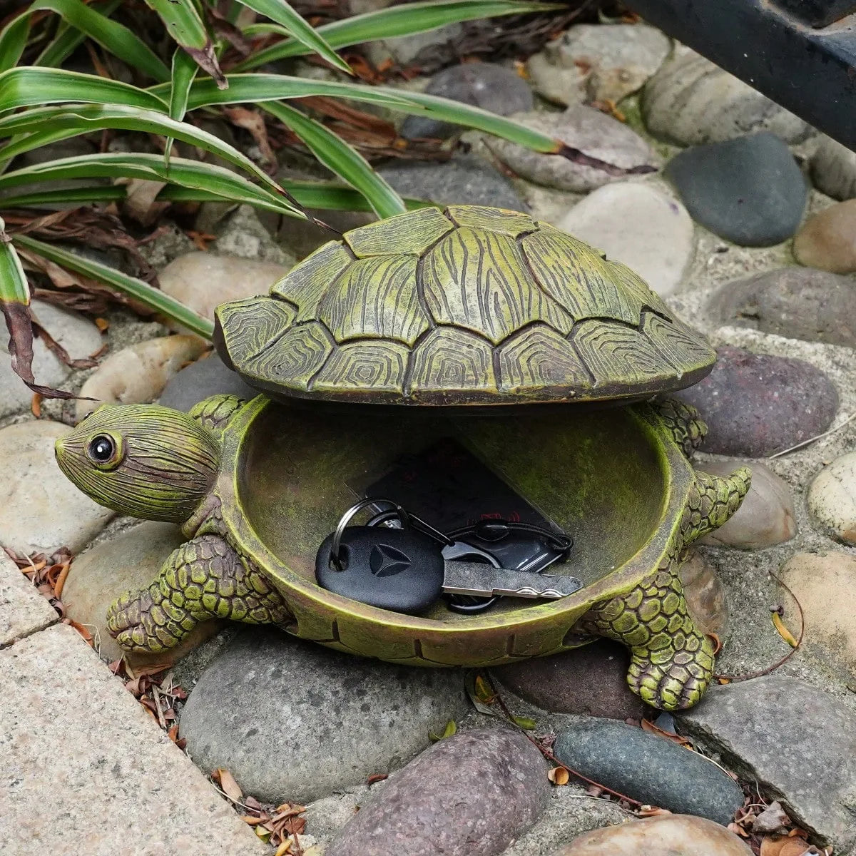 Turtle Resin Statue Figurine Micro Landscape Ornaments Storage Box Perfect for Outdoor Lawn Gardens Home Art Decor