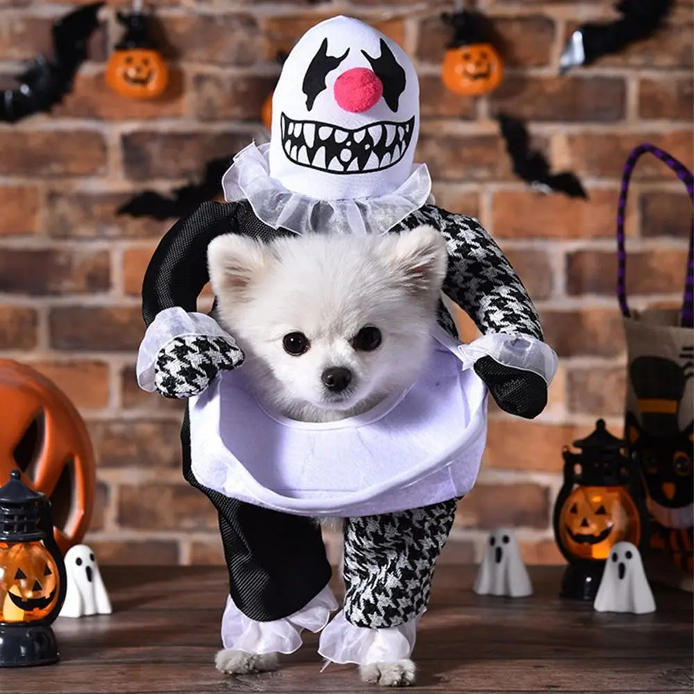 Creative Puppy Halloween Coat Polyester Pet Costume Pet Transformation Outfit Dog Cosplay Comical Outfits Halloween Pet Clothes
