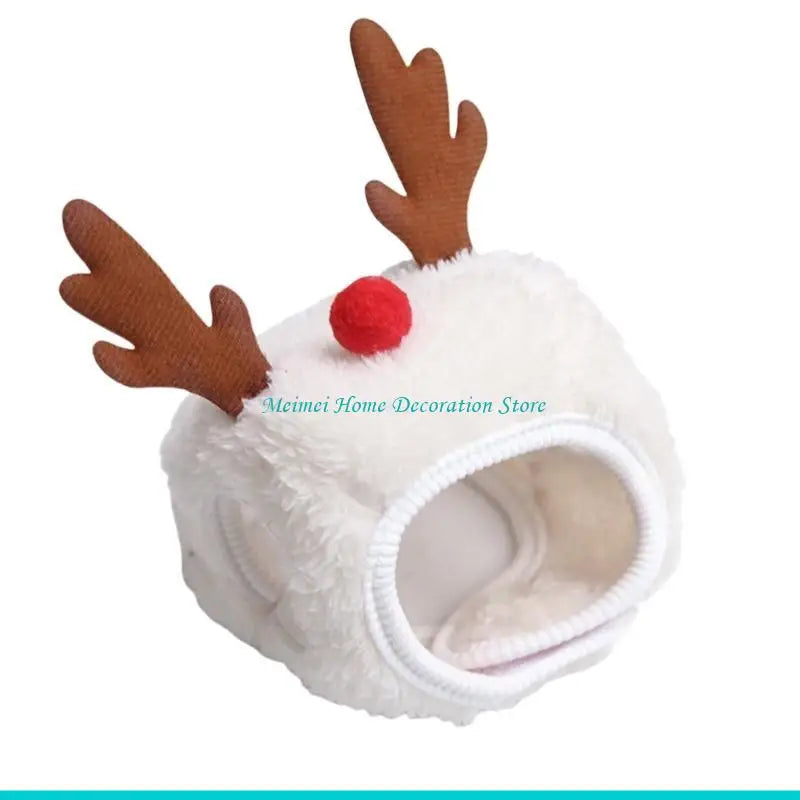 Christmas Tree Hat for Dog Hat Holiday Pompoms Headwear Costume Headwear Dog Cats Christmas Props for Dog Cats