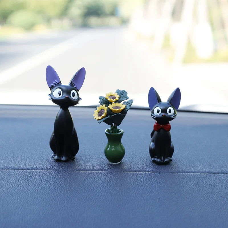 Lovely Cartoon Black Cat Ornament Model Figurines