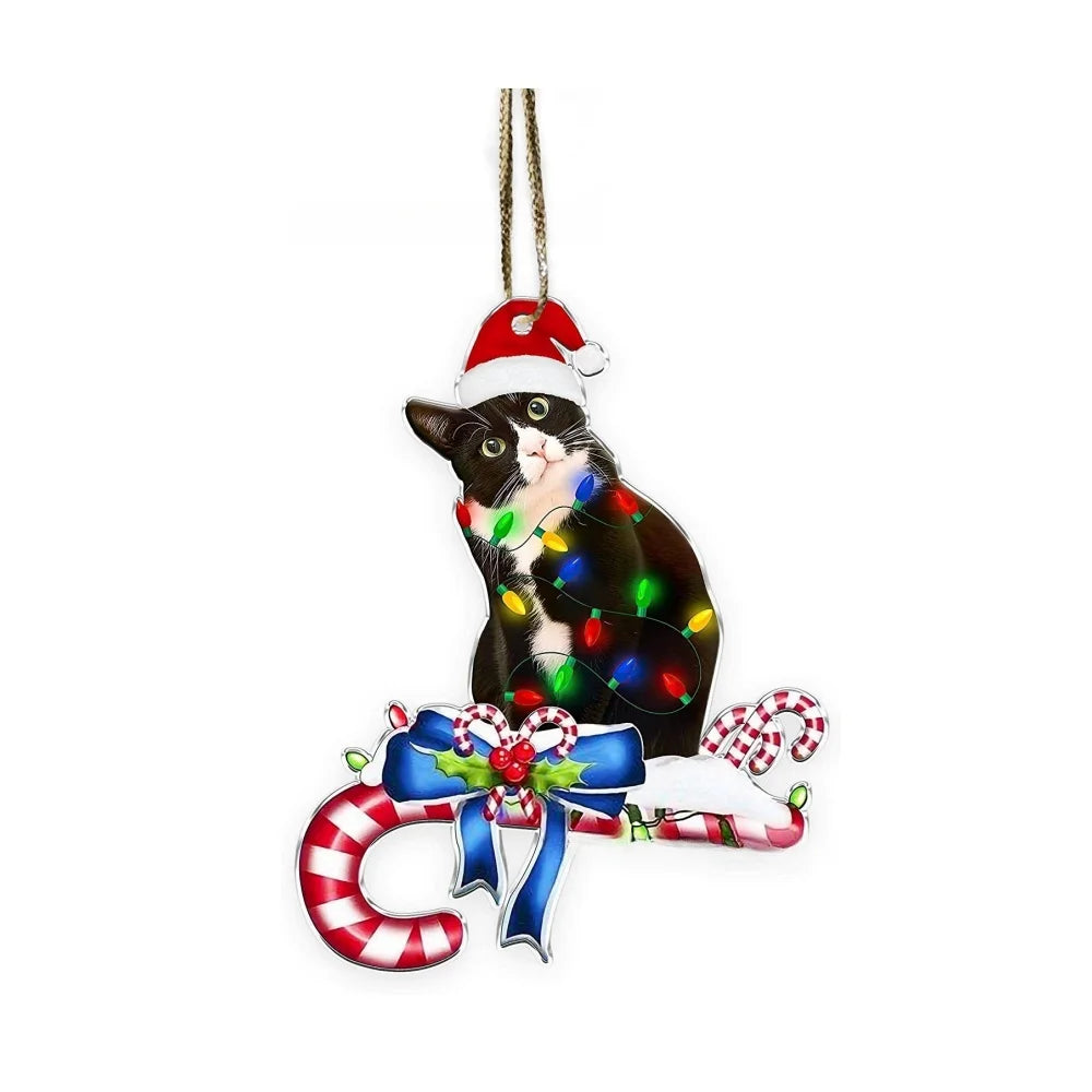 Black Cat Christmas Ornament