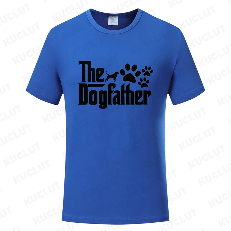 The Dog Father Funny Design T-shirts for Men Dad Dad Fathers Day Tshirts Short Sleeve Clothes Dog Pet Lover Shirts Papa Tops