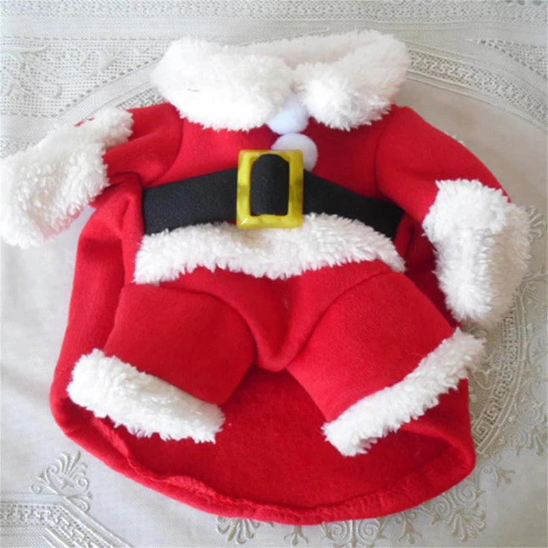 Christmas Dog Costume Funny Santa Claus Clothes For Small Medium Dogs Cats Cute Puppy Dress Up Apparel Chihuahua Pug Party Gifts