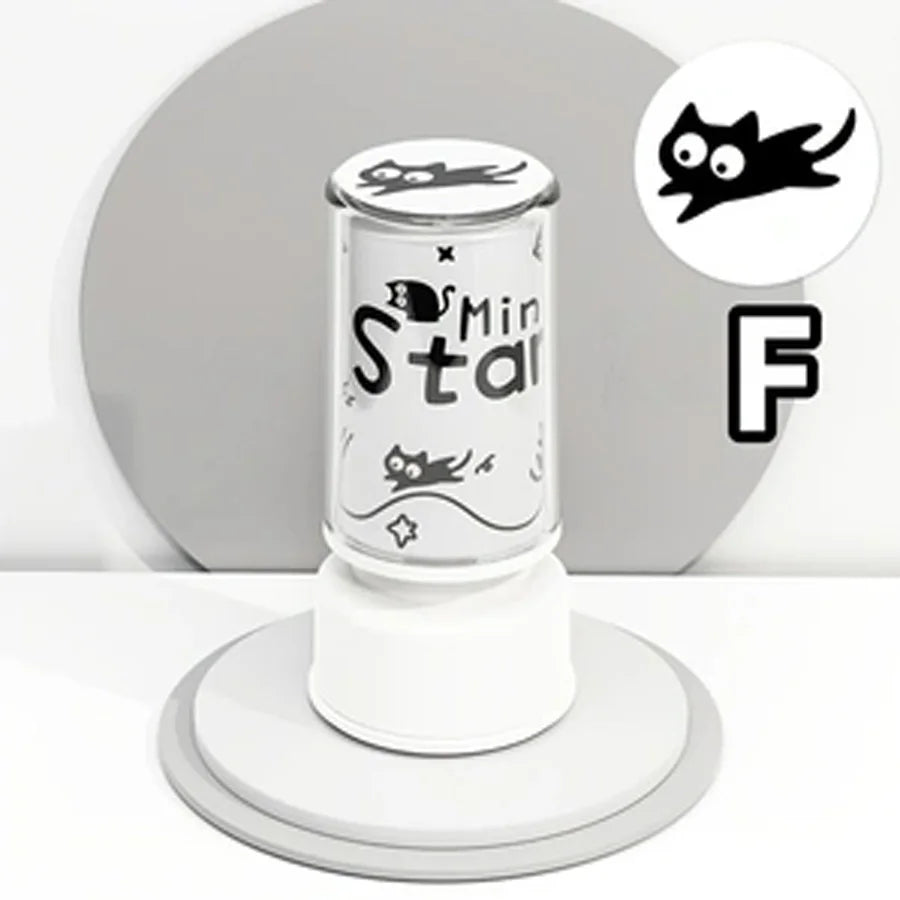 Cute black cat stamp