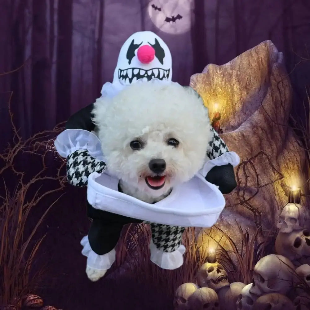 Creative Puppy Halloween Coat Polyester Pet Costume Pet Transformation Outfit Dog Cosplay Comical Outfits Halloween Pet Clothes