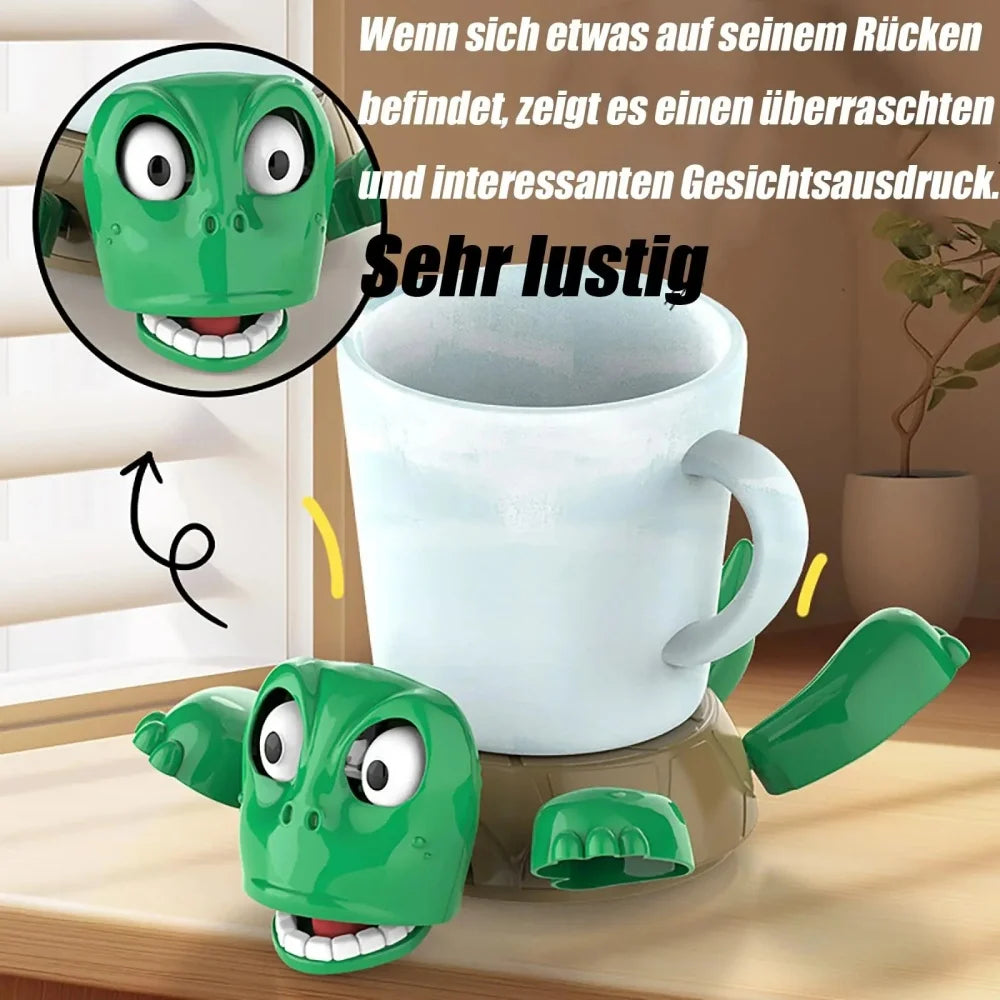 Press Struggling Turtle Toy Creative Fun Turtle Cup Pad Mug Holder with Funny Expression Decor ﻿Kid Prank Toy Gift