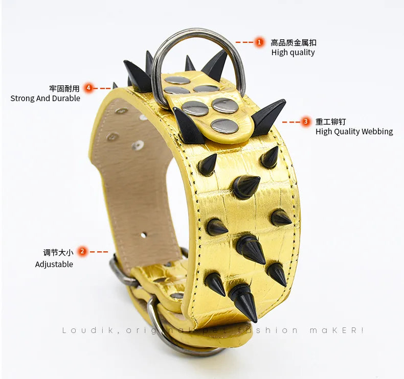 Medium And Large Dog Collars, Rivet Dog Collars, Kasro Bully Dog Collars, Anti-Bite Neck Collars Dogo De Marino Dog Neck Collars