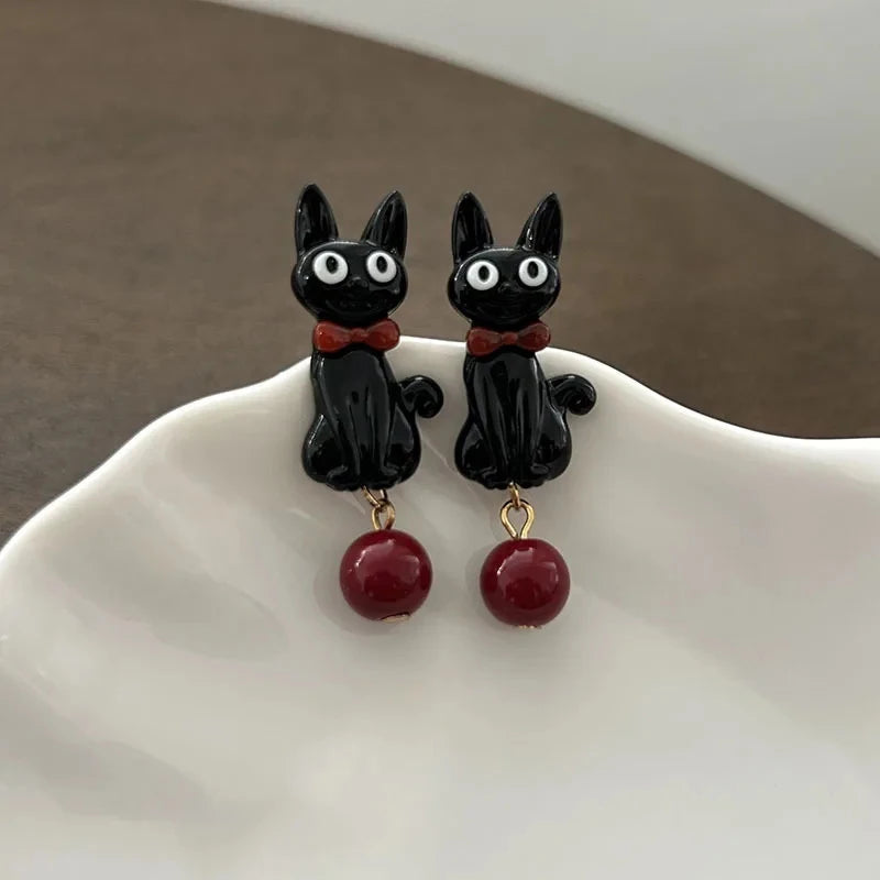 Black Cat Earrings