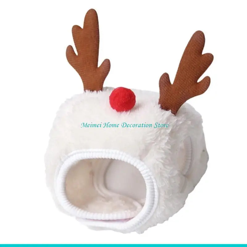 Christmas Tree Hat for Dog Hat Holiday Pompoms Headwear Costume Headwear Dog Cats Christmas Props for Dog Cats