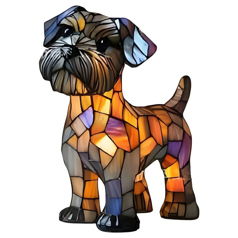 Dog Glass Lamp