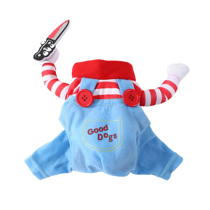 Halloween Dog Costumes Funny Pet Clothes Adjustable Dog Cosplay Costume Sets Novelty Clothing For Medium Large Dogs Bulldog Pug