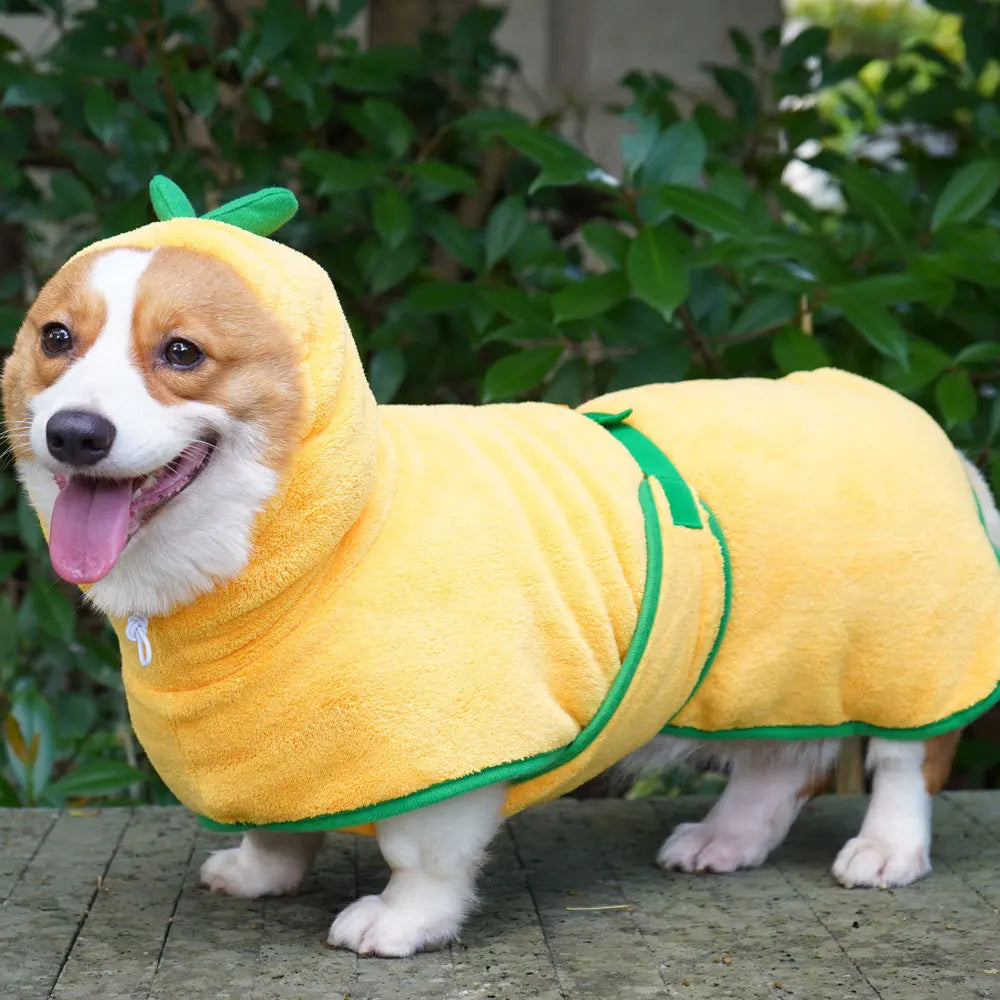Pet Clothes Halloween Cute Pumpkin Transformation Dog Bathrobe Coral Fleece Water Absorbent Clothes For small medium Large Dogs