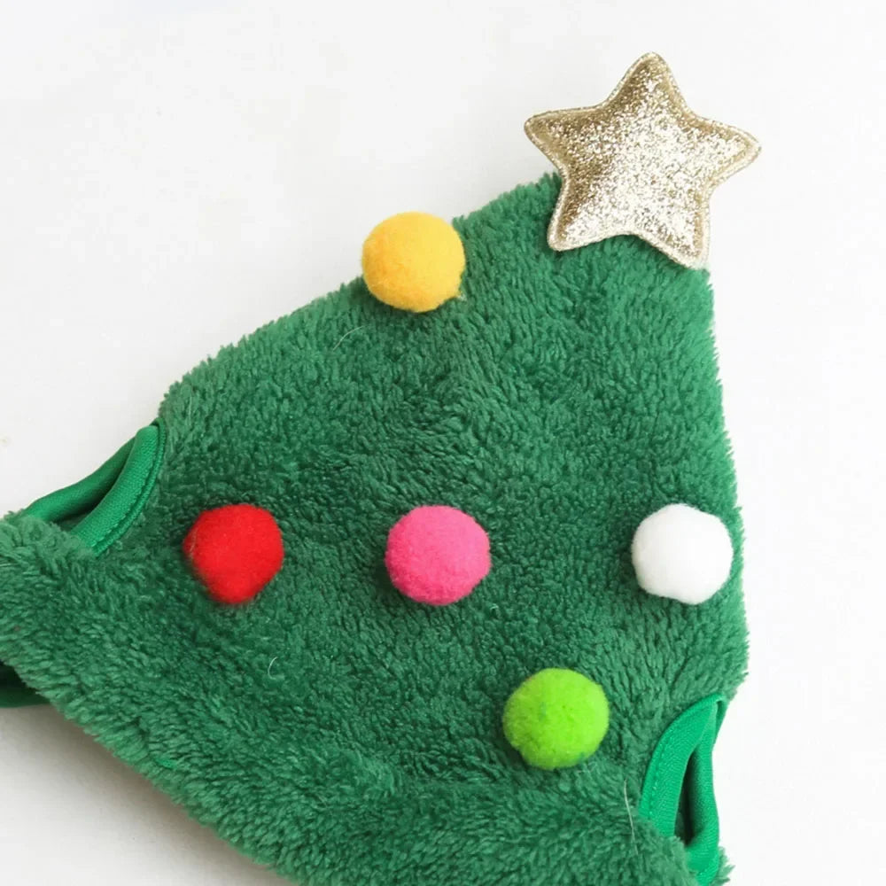 Funny Dog Christmas Hat Pets Santa Bibs New Year Party Cosplay Costume Puppy Cap Cute Cats Bandana Clothes Accessories Gift
