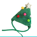 Christmas Tree Hat for Dog Hat Holiday Pompoms Headwear Costume Headwear Dog Cats Christmas Props for Dog Cats