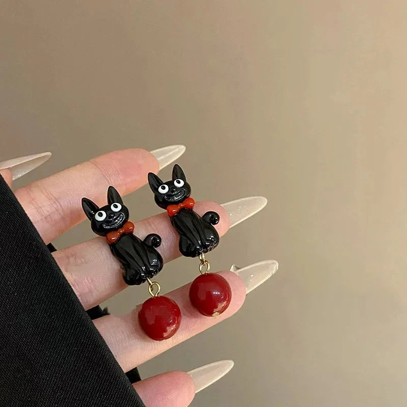 Black Cat Earrings