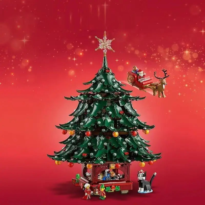 New Model 41843 Christmas Tree, Reindeer, Santa Claus Set, Christmas Gifts, Birthday Gifts Building Blocks