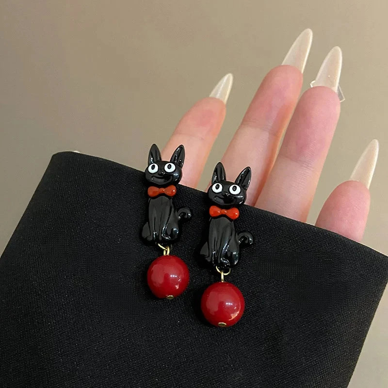 Black Cat Earrings