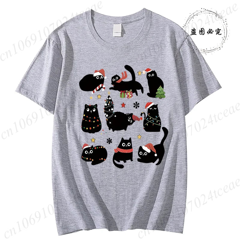 Cute Black Cat Christmas Shirt