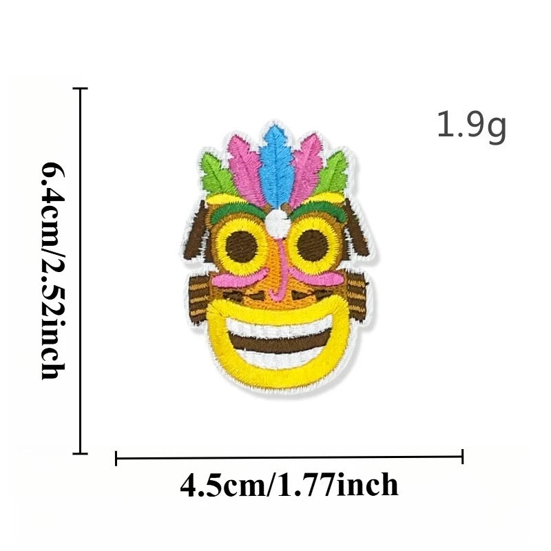 Summer Hot Hawaii Beaches Sun Hula Sea Iron-on Sew Embroidery Badge Patches DIY T-shirt Hat Backpack Clothing Appliques Sticker