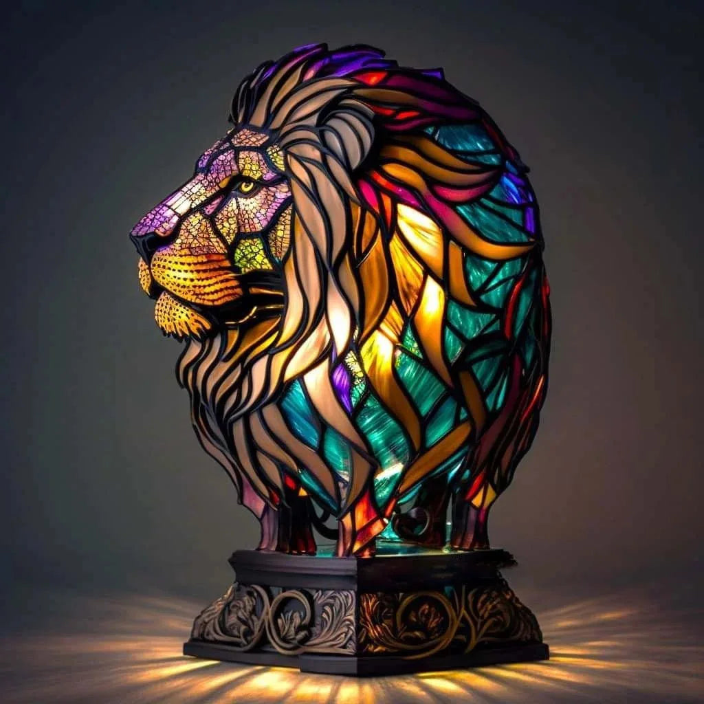 Dog Resin LED Night Light Art Animal Statue Creative Home Desktop Decoration Ornament