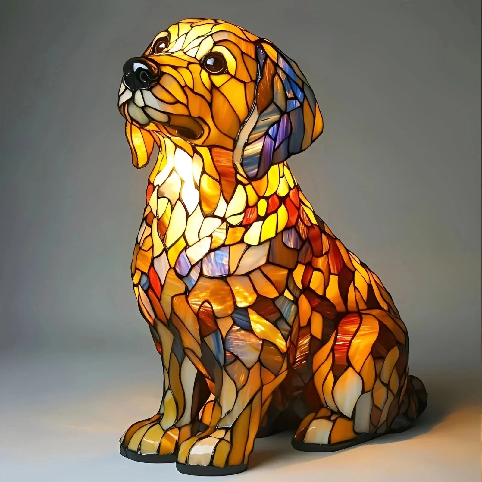 Dog, Cat & Animals Glass Lamp