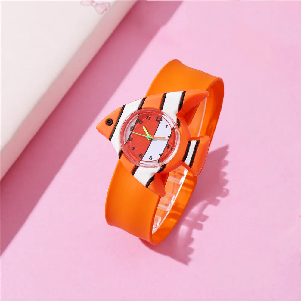 Sea turtles Animals children watch Green Cute Kid  Silicone Wristwatch Adjustable Band
