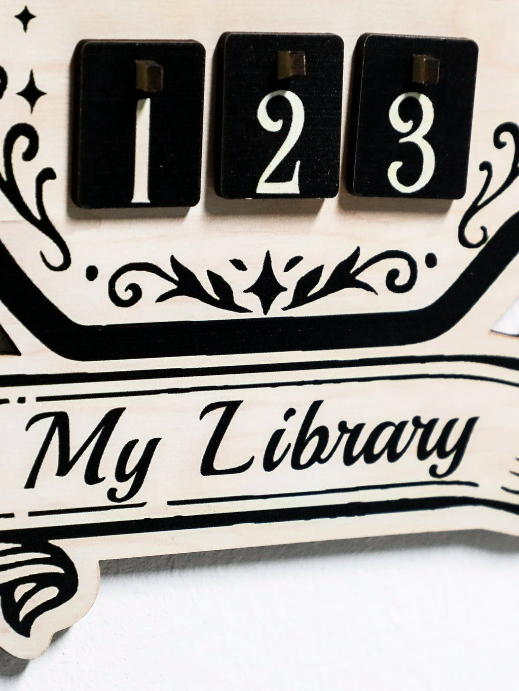 Black Cat Book Tracker Sign