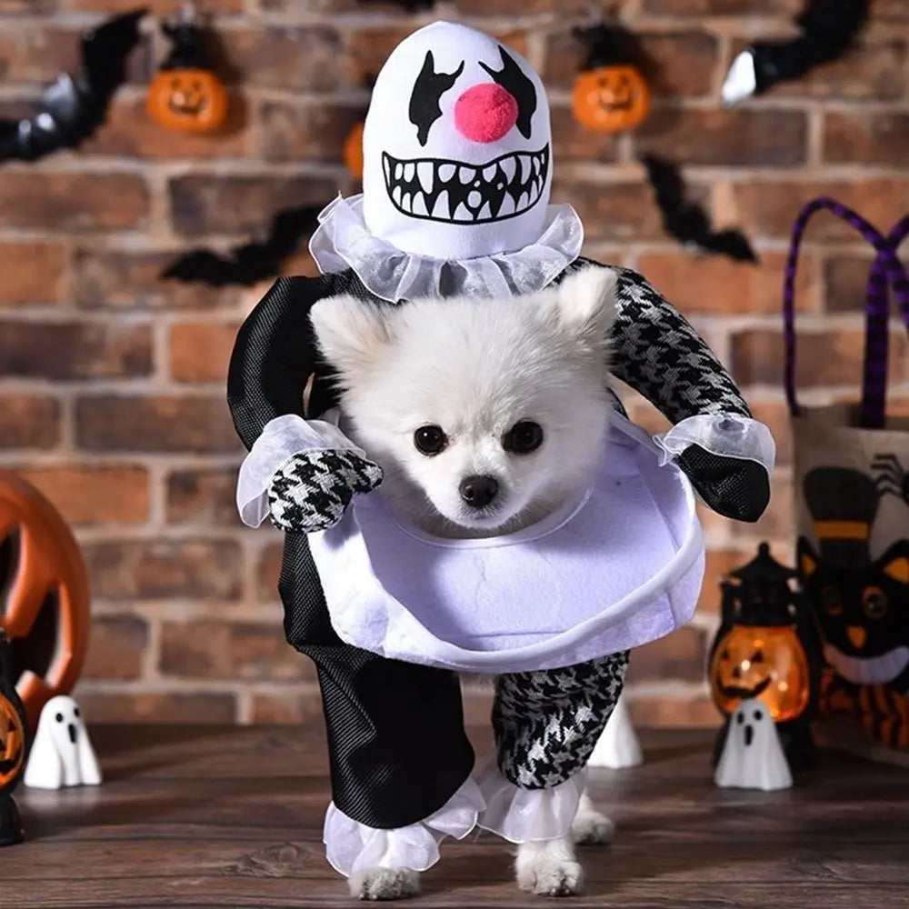 Creative Puppy Halloween Coat Polyester Pet Costume Pet Transformation Outfit Dog Cosplay Comical Outfits Halloween Pet Clothes