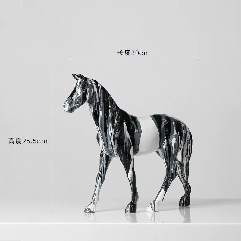Large Luxury Horse Figurine Modern Creative Home Decor for Living Room TV Cabinet Entryway Elegant Housewarming Gift