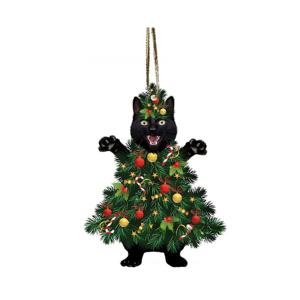 Black Cat Christmas Ornament