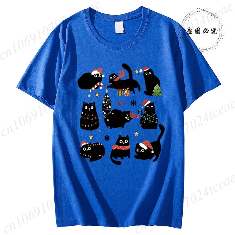 Cute Black Cat Christmas Shirt