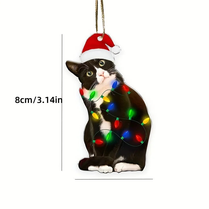 Black Cat Christmas Ornament