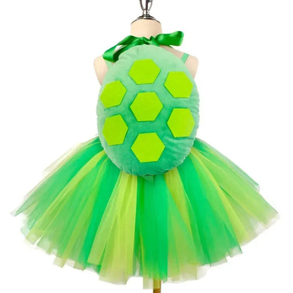 Little Girls Turtles Characters Costume
