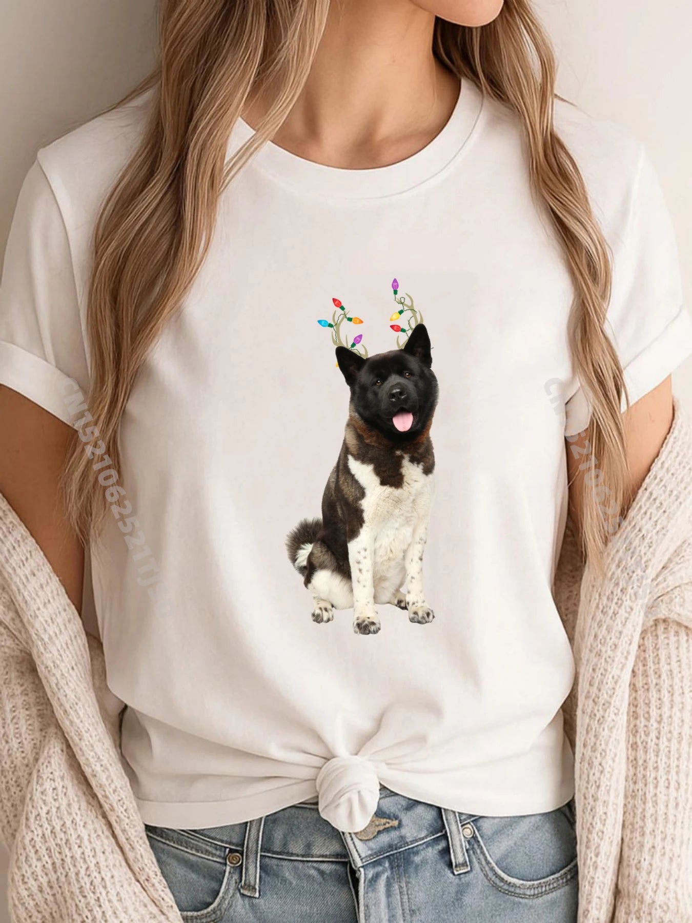 American Akita Reindeer Christmas T-Shirts