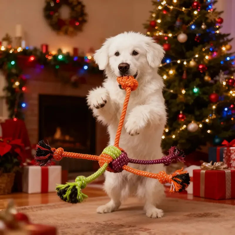 Durable Dog Rope Toy Teeth Cleaning