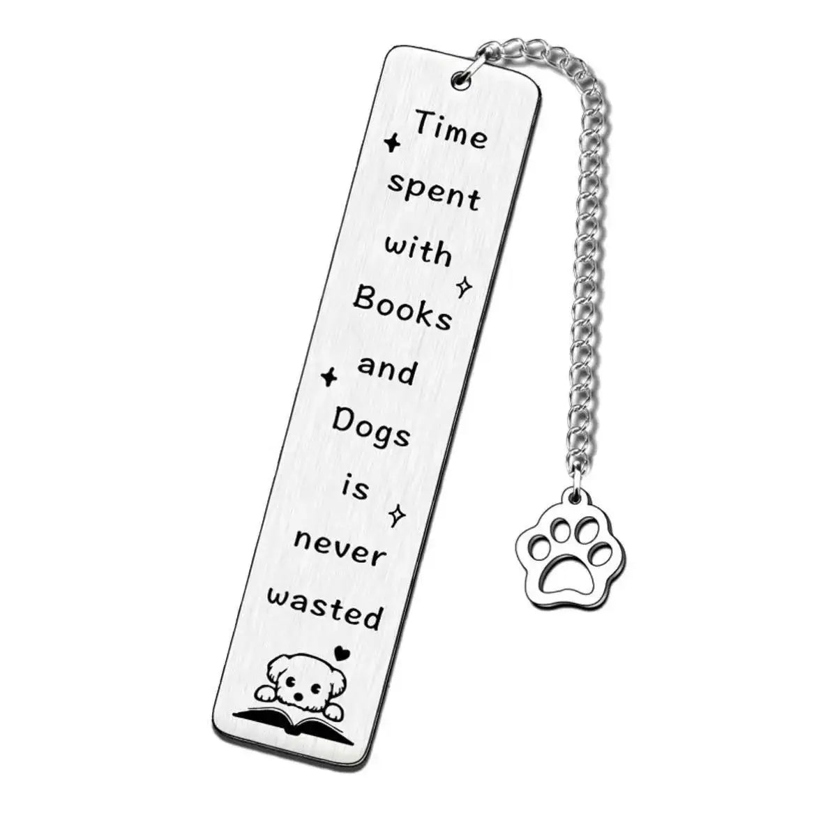 Black Cat "Please Stay Here" Stainless Steel Bookmark